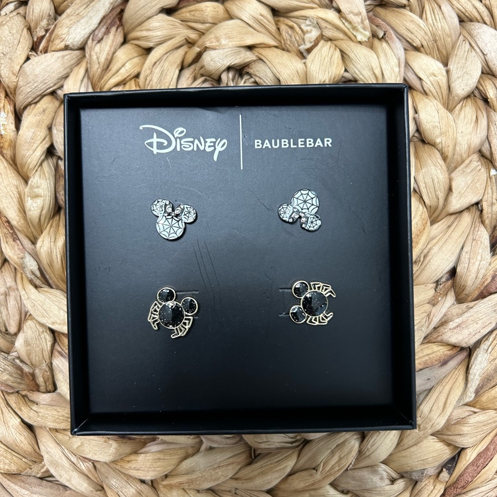 NIB Disney BaubleBar Mickey and Minnie Halloween earring set